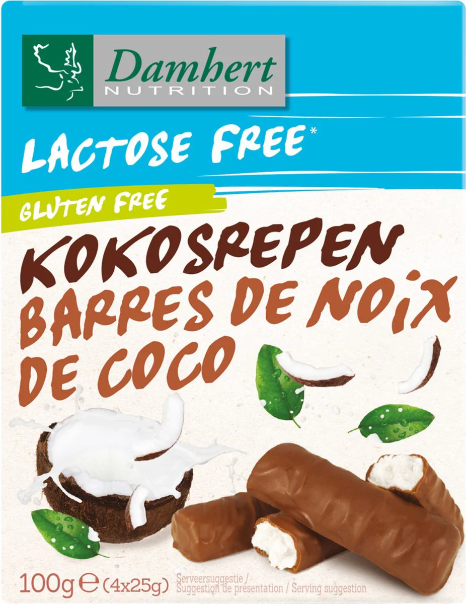 Damhert Kokosrepen Glutenvrij 100GR