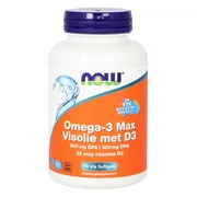 NOW Omega-3 Max Visolie met D3 Softgels 90SG