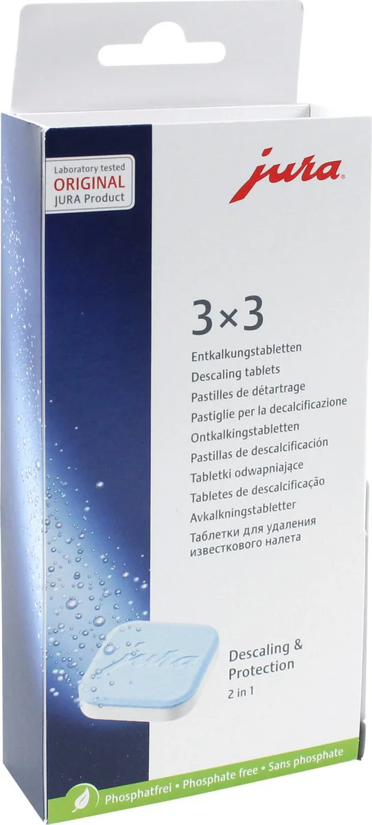 JURA - 2 in 1 ontkalkingstabletten - Doosje à 3x3 stuks