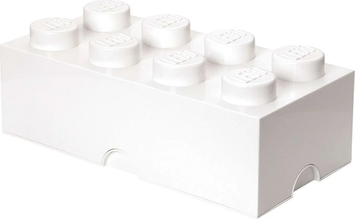 LEGO Opbergsteen met 8 noppen - wit