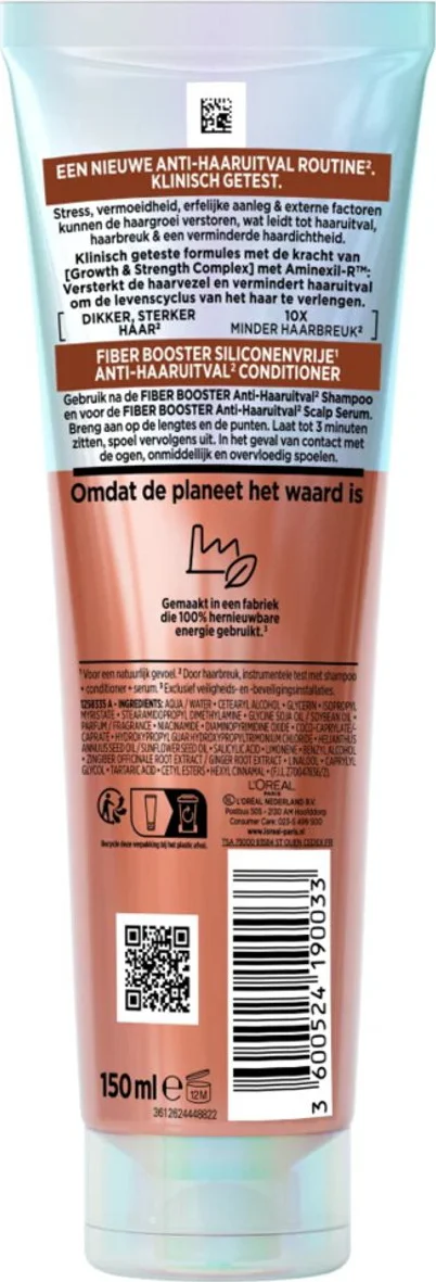 3x L'Oréal Elvive Fiber Booster Anti-Haaruitval Conditioner 150 ml
