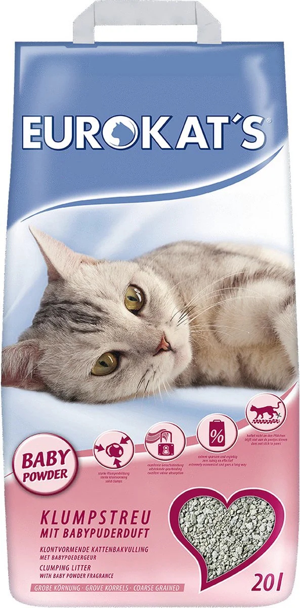 Eurokats Kattenbakvulling Babypoeder 20 liter