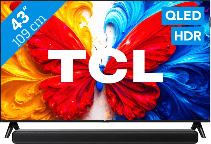 TCL 43" QLED S5L 4K (2026) + TCL S45H 2.0 Soundbar