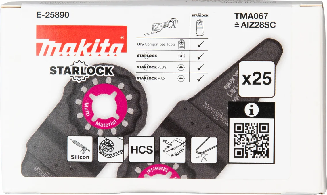 Makita E-25890 TMA067 Kit mes 28x40mm 25 stuks