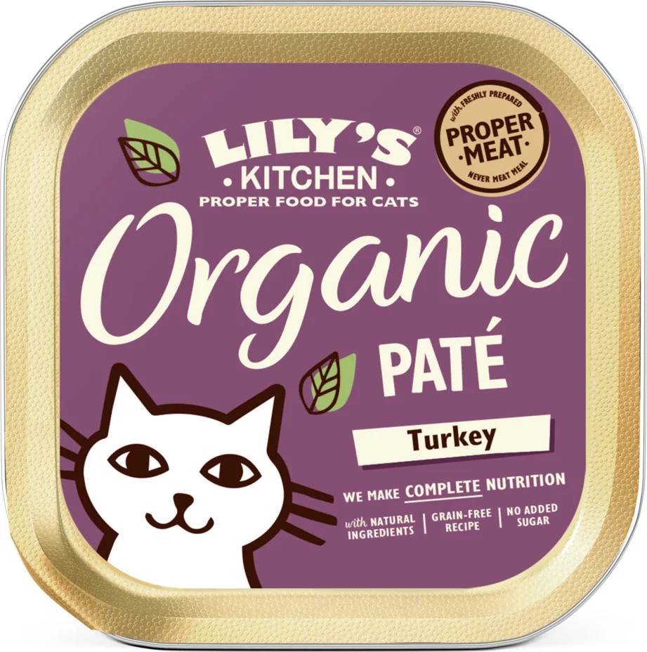 Lily's Kitchen Kattenvoer Nat Organic Paté Kalkoen 85 gr