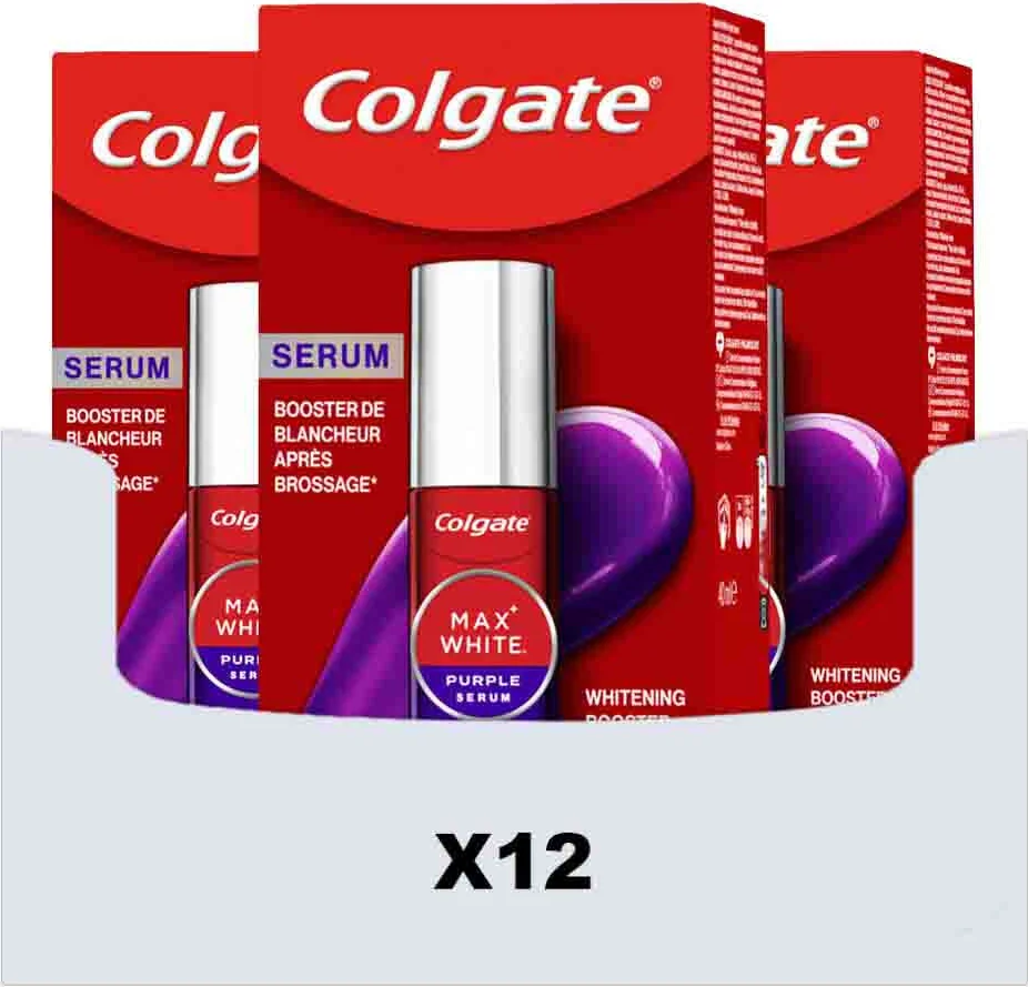 12x Colgate Max White Purple Serum
