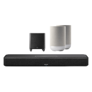 Denon Home Soundbar 550 + Denon Home subwoofer + Denon Home 200 Zilver (2x)