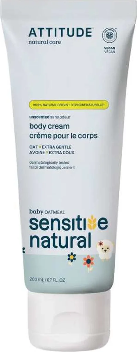 Attitude Baby Oatmeal Unscented Body Cream Extra Gentle 200ML