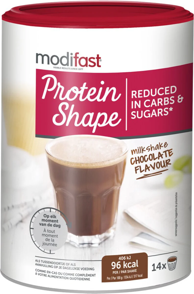6x Modifast Protein Shape Milkshake Chocolade 420 gr