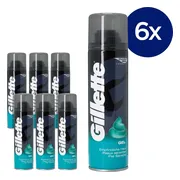 Gillette Shave Gel Original Scent Sensitive - 6 x 200 ml