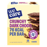 WeCare Crunchy Dark Choco Bars 6ST
