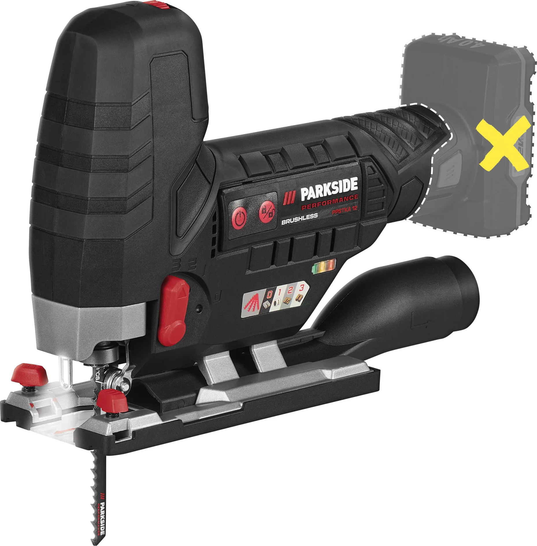 PARKSIDE PERFORMANCE Accu-decoupeerzaag 12 V zonder accu en lader