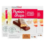 3x Modifast Protein Shape Reep Chocolade 6 x 27 gr