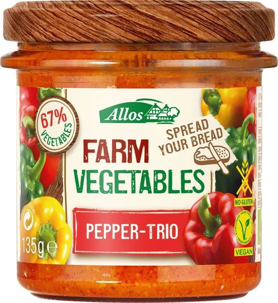 Allos Groentepread Paprika Trio 135GR