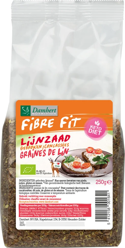 Damhert Fibre Fit Gebroken Lijnzaad 250GR