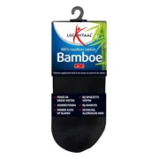 Lucovitaal Bamboe Enkelsok Zwart Maat 39-42 1 paar