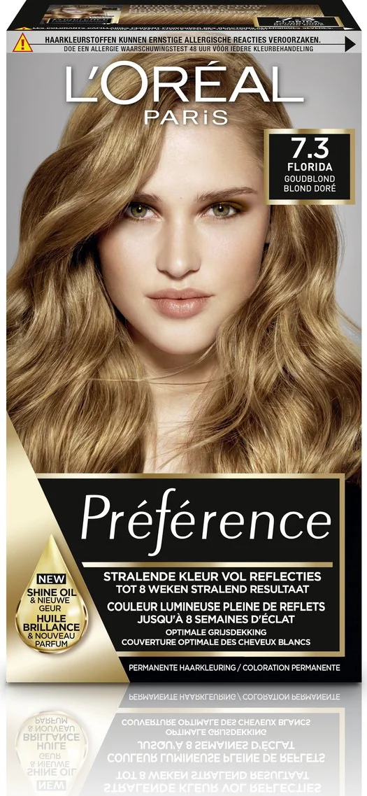 L'Oréal Préférence Permanente Haarkleuring 7.3 Goudblond