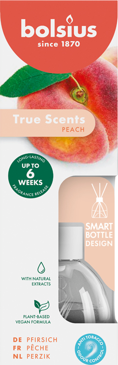 Bolsius True Scents Perzik Geurstokjes 60ML