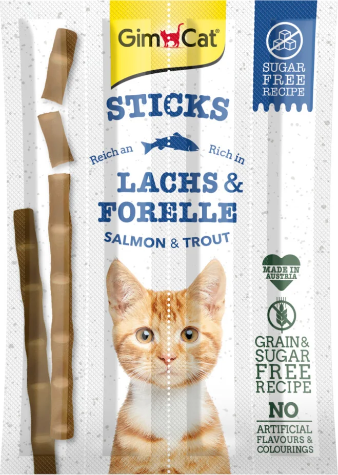 24x GimCat Sticks Zalm & Forel 4 stuks