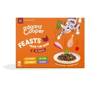 4x Edgard & Cooper Kat Adult Saus Pouch Farm MP 12x85 gr