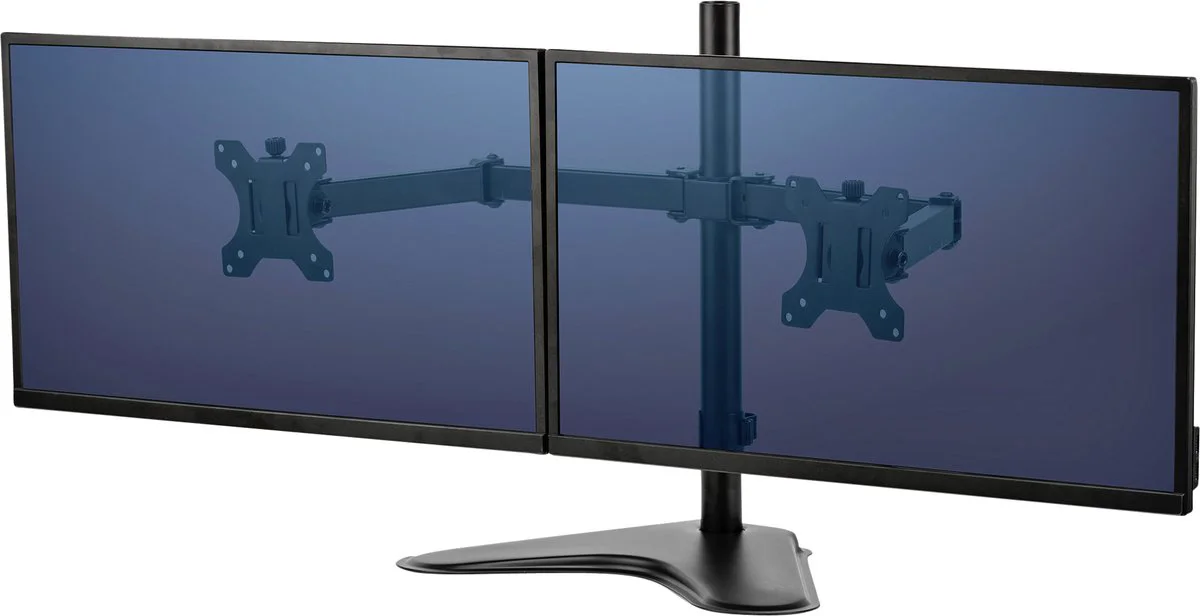 Fellowes Seasa - Monitor arm - 2 schermen - Vrijstaand - Zwart