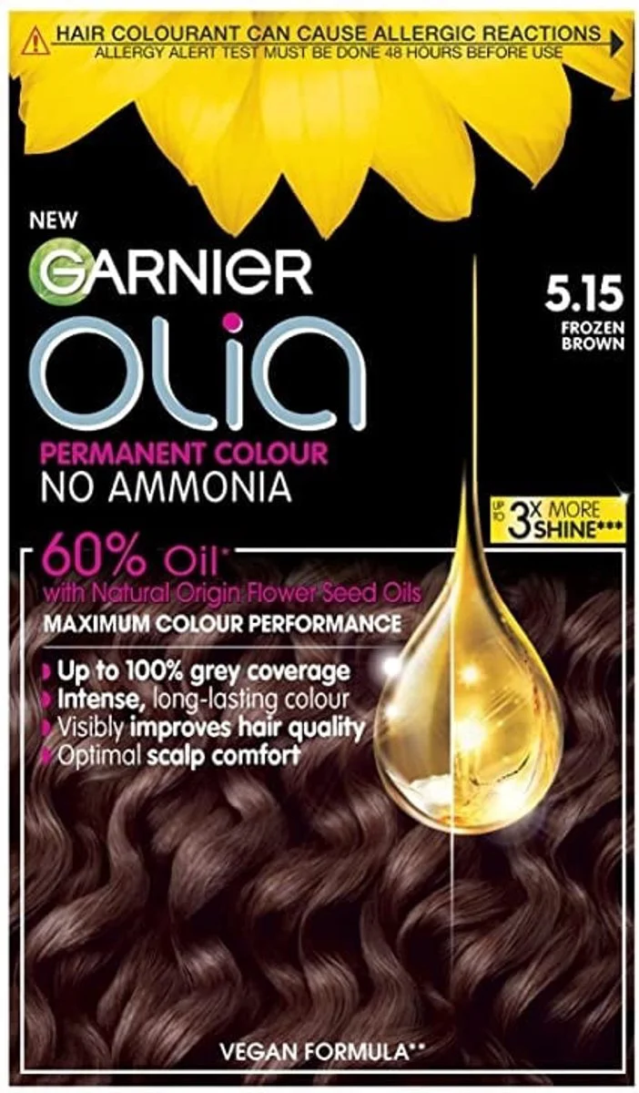 Garnier Olia Permanente Crèmekleuring 5.15 Kastanje Lichtbruin 1 set