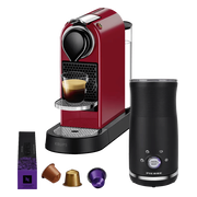 Krups Nespresso Citiz XN7415 Kersenrood + Pierre Melkopschuimer