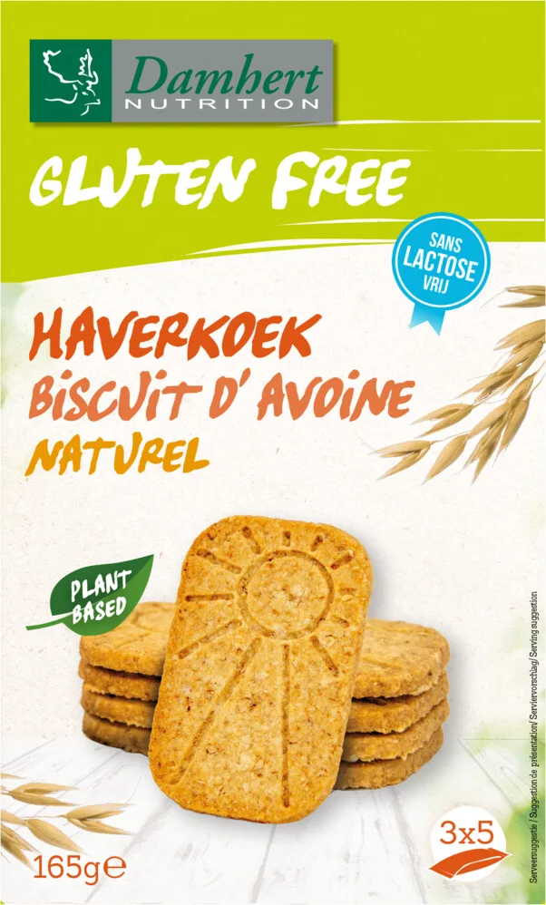 Damhert Gluten Free Haverkoekjes Naturel 165GR