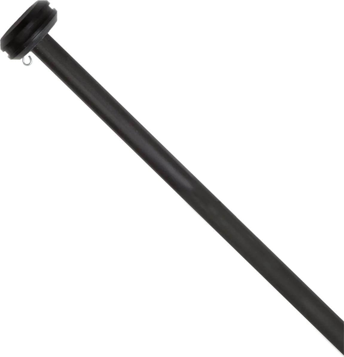 Zwarte Aluminium Vlaggenstok - 200cm - Voor NL Vlag - Inclusief Zwarte Dop