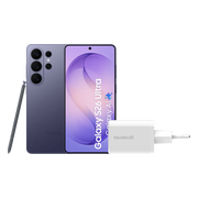 Samsung Galaxy S26 Ultra 256GB Donkerblauw 5G + BlueBuilt Oplader 65 Watt Wit
