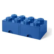 LEGO Opbergsteen met 8 noppen en 2 lades - blauw