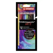 STABILOaquacolor - Premium Aquarel Kleurpotloden - ARTY - Etui Met 12 Kleuren