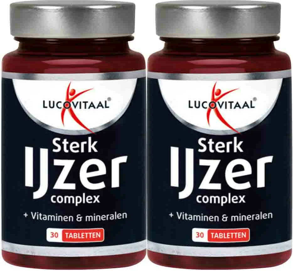 2x Lucovitaal Sterk IJzer Complex 30 tabletten