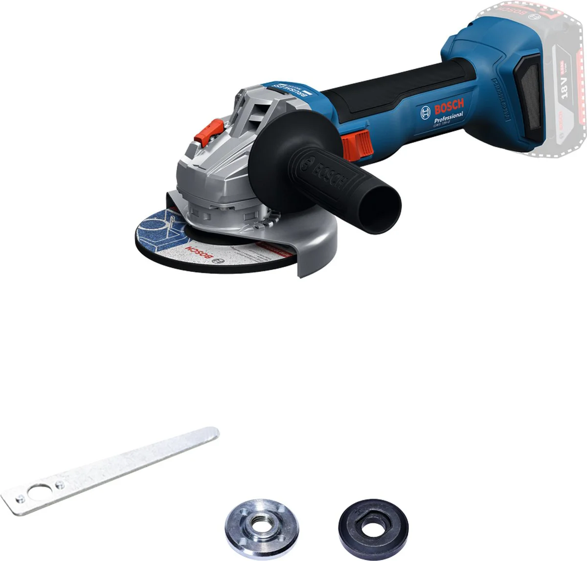 Bosch Professional PRO GWS 18V-8 Accu haakse slijper 125mm