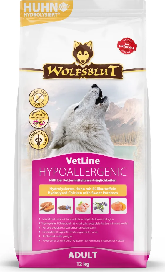 Wolfsblut VetLine Hypoallergenic Hydrolysed Kip 12 kg