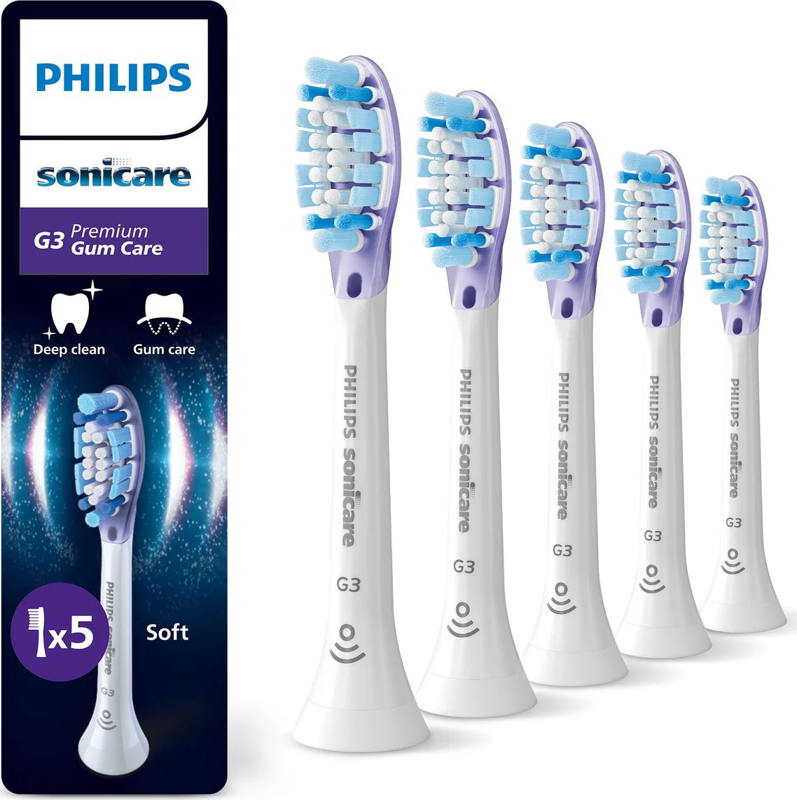 Philips Sonicare Opzetborstels Premium Gum Care G3 Wit 5 stuks