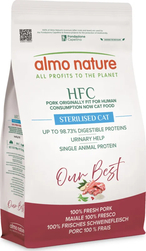 Almo Nature HFC Kattenvoer Droog Adult Sterilised Varken 1,2 kg