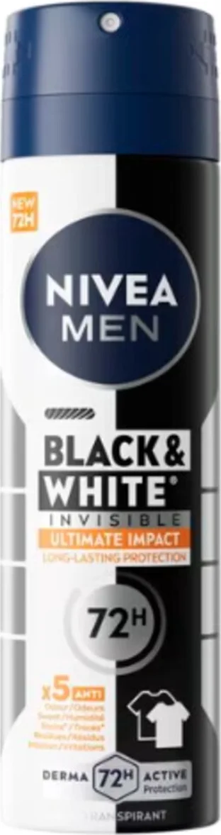 NIVEA Men Deodorant Spray Black & White Ultimate Impact 150 ml