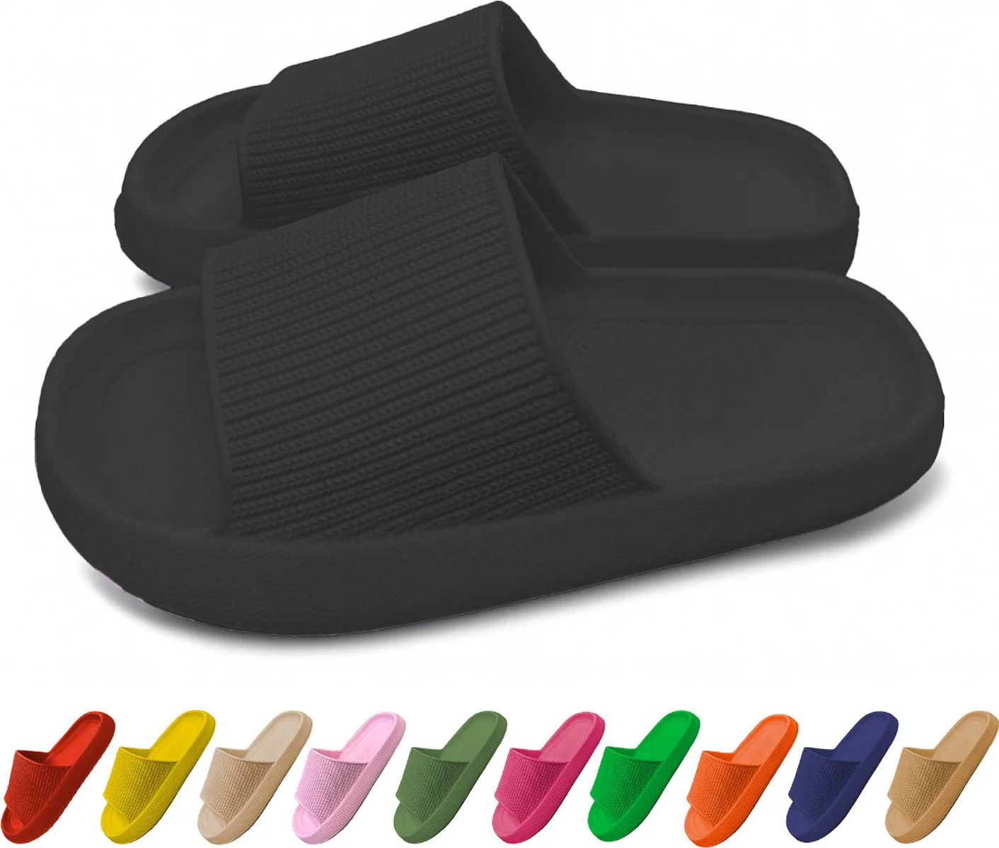 Lucovitaal Orthopedische Badslippers Maat 41-42 Zwart 1PR