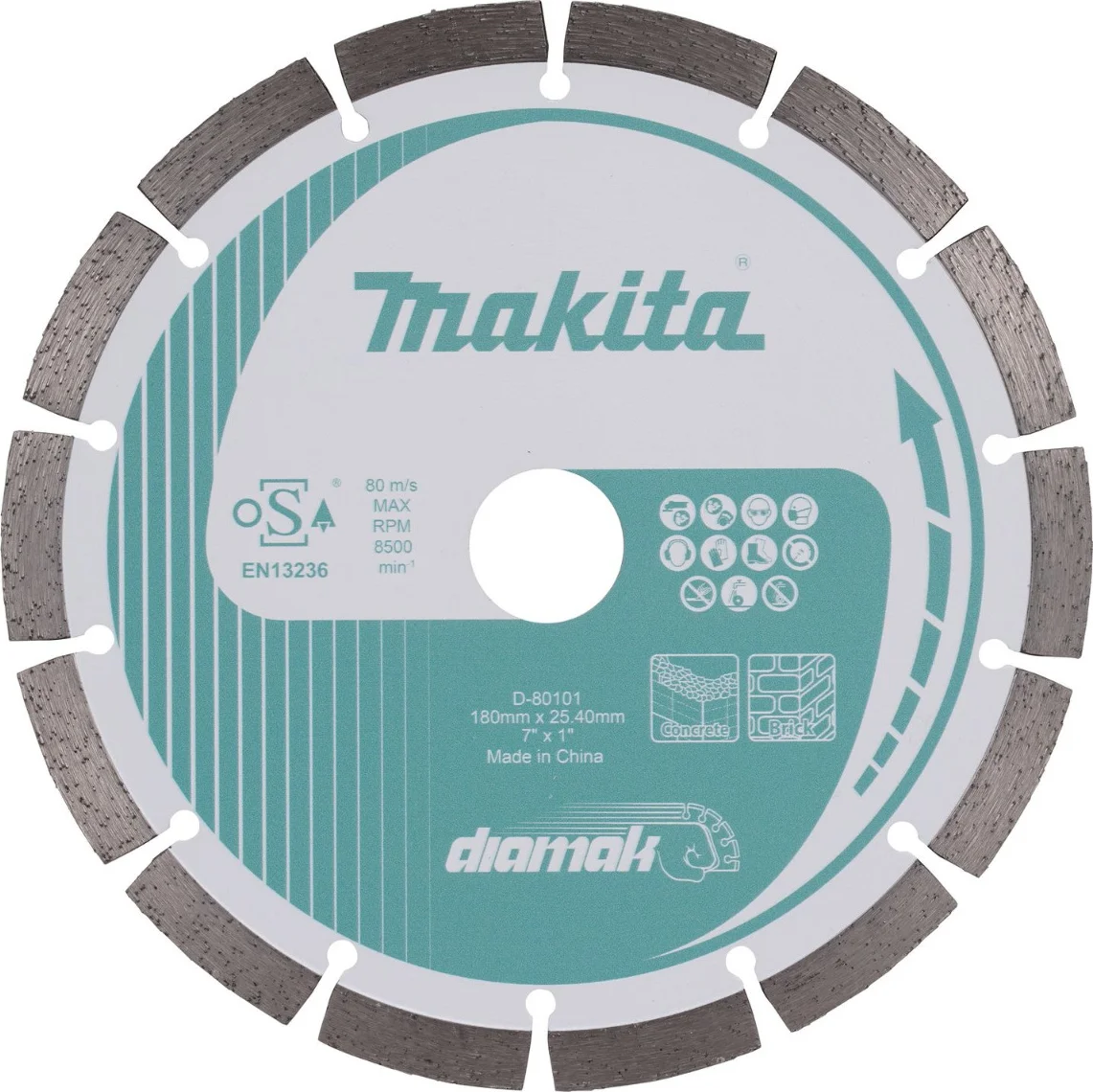 Makita D-80101 Diamantschijf segment 180mm