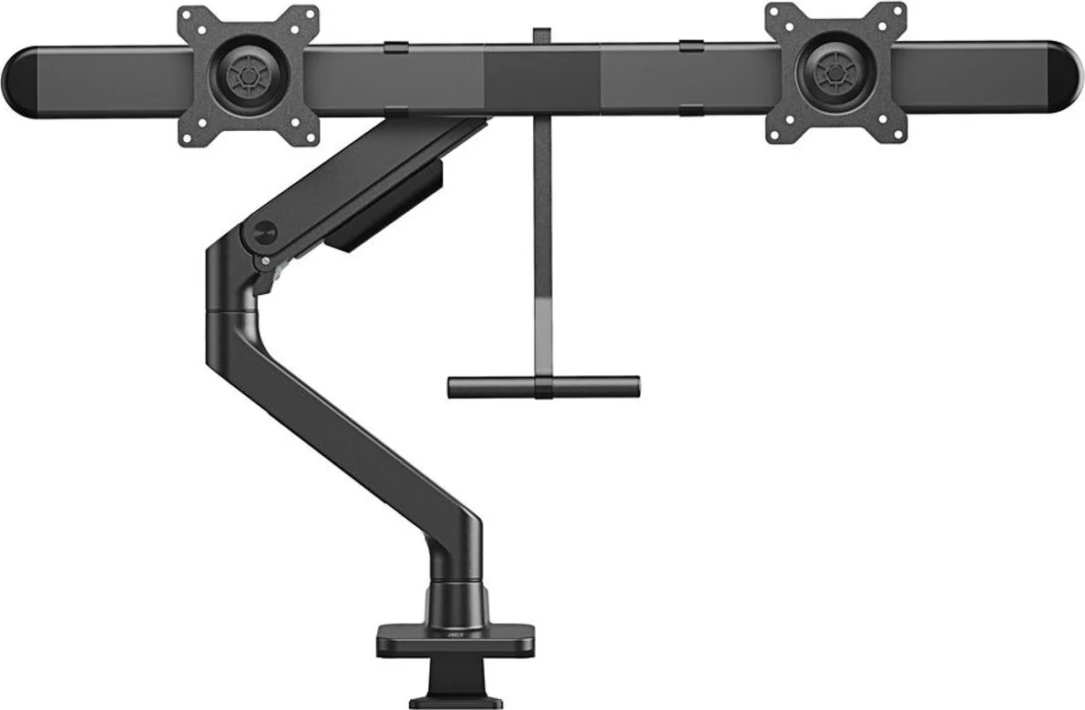 ACT AC8344 Monitorarm 32 inch met gasveer en crossbar voor 2 monitoren
