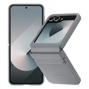 Samsung Galaxy Z Flip 6 Back Cover Kunstleer Grijs