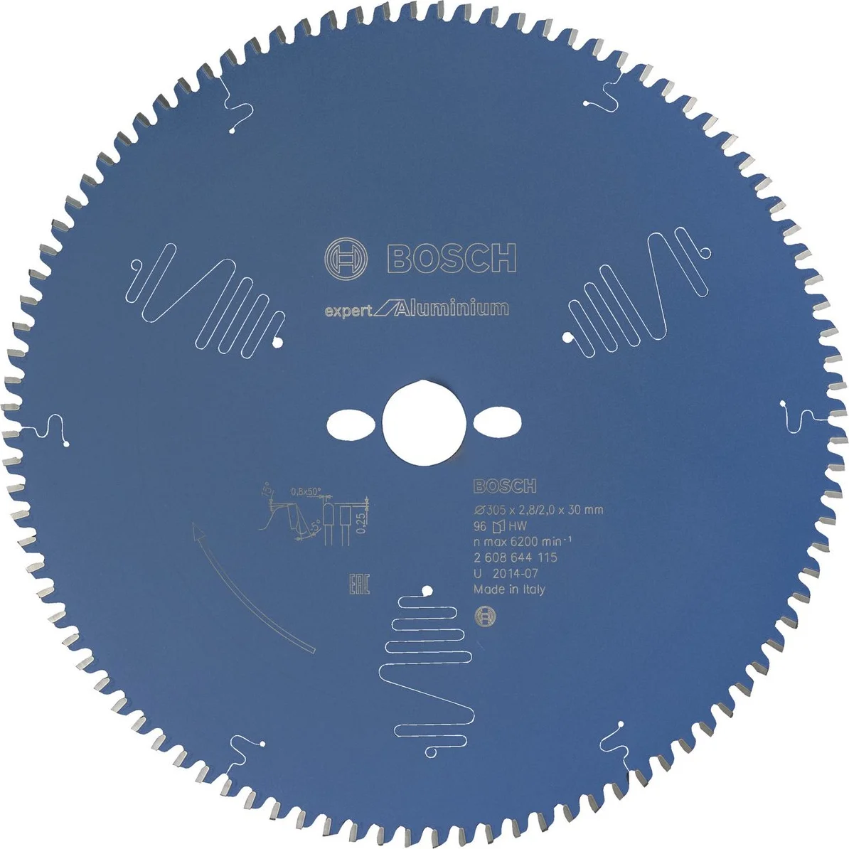 Bosch Professional Cirkelzaagblad EXPERT Aluminium | Ø 305 x 2,8 x 30mm 96T - 2608644115