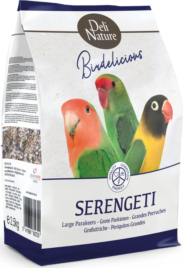 Deli Nature Grote Parkieten Serengeti Birdelicious 2,5 kg