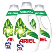 3x Ariel Vloeibaar Wasmiddel Original 25 Wasbeurten 1,125 liter