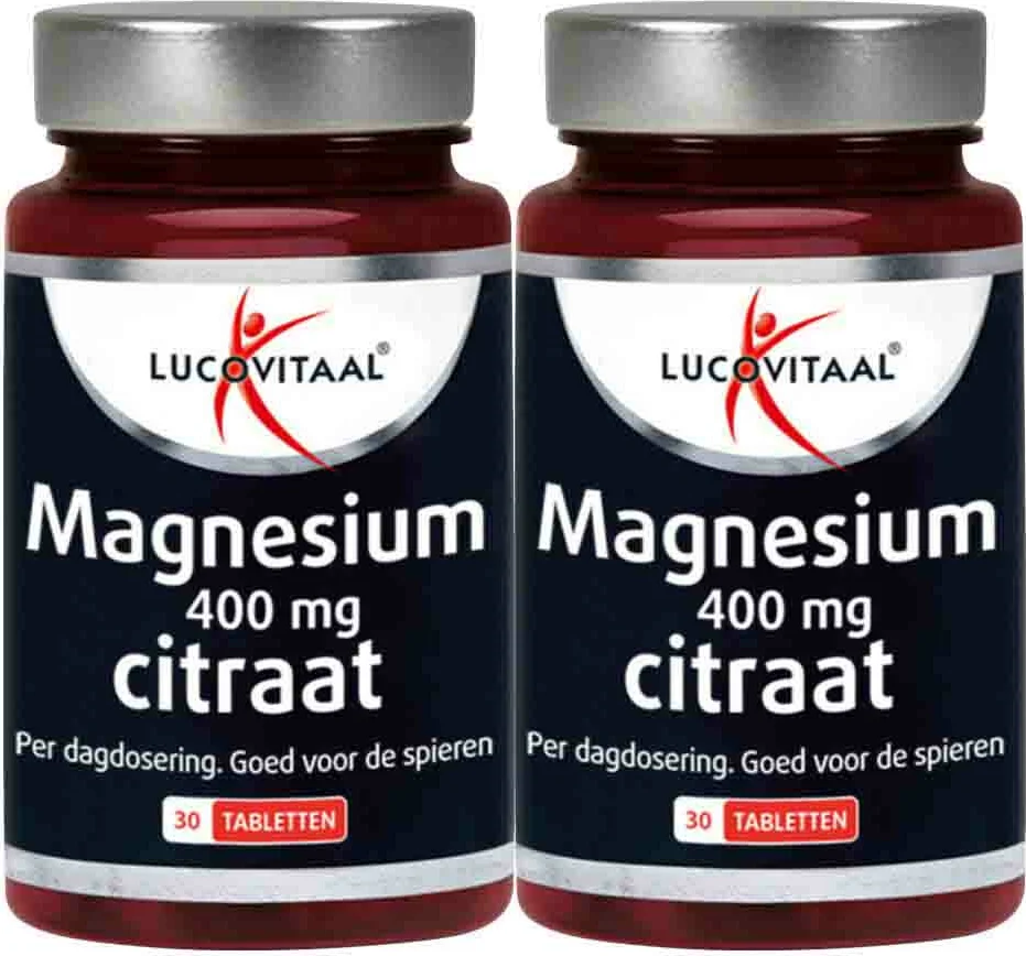 2x Lucovitaal Magnesium Citraat 400mg 30 tabletten