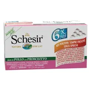 8x Schesir Kattenvoer Kipfilet - Ham 6 x 50 gr