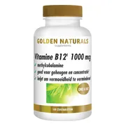 2x Golden Naturals Vitamine B12 1000mcg Vegan 100 zuigtabletten