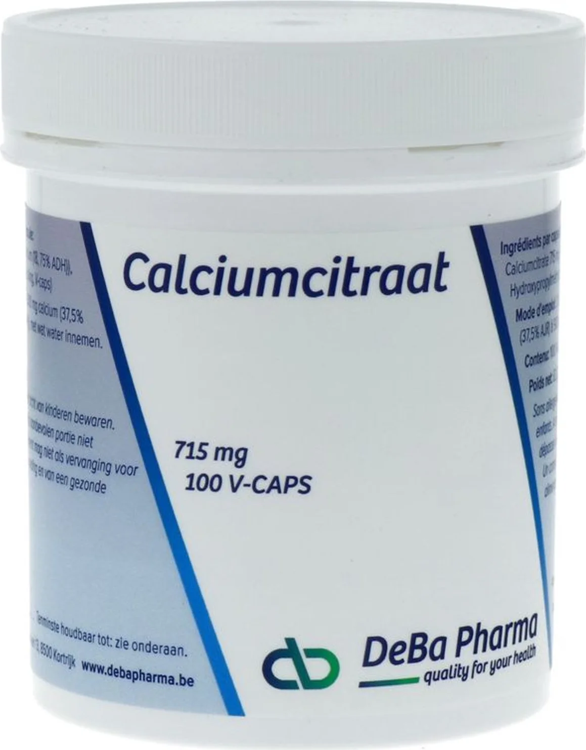 DeBa Pharma Calciumcitraat Capsules 100VCP