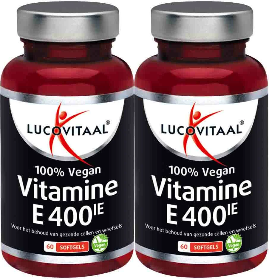 2x Lucovitaal Vitamine E 400 IE 100% Vegan 60 capsules
